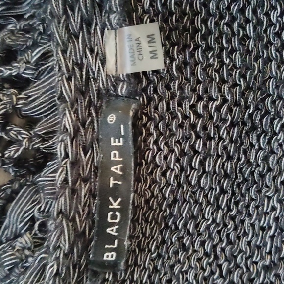 Black Tape long grey cardigan with crochet back! - Picture 5 of 6